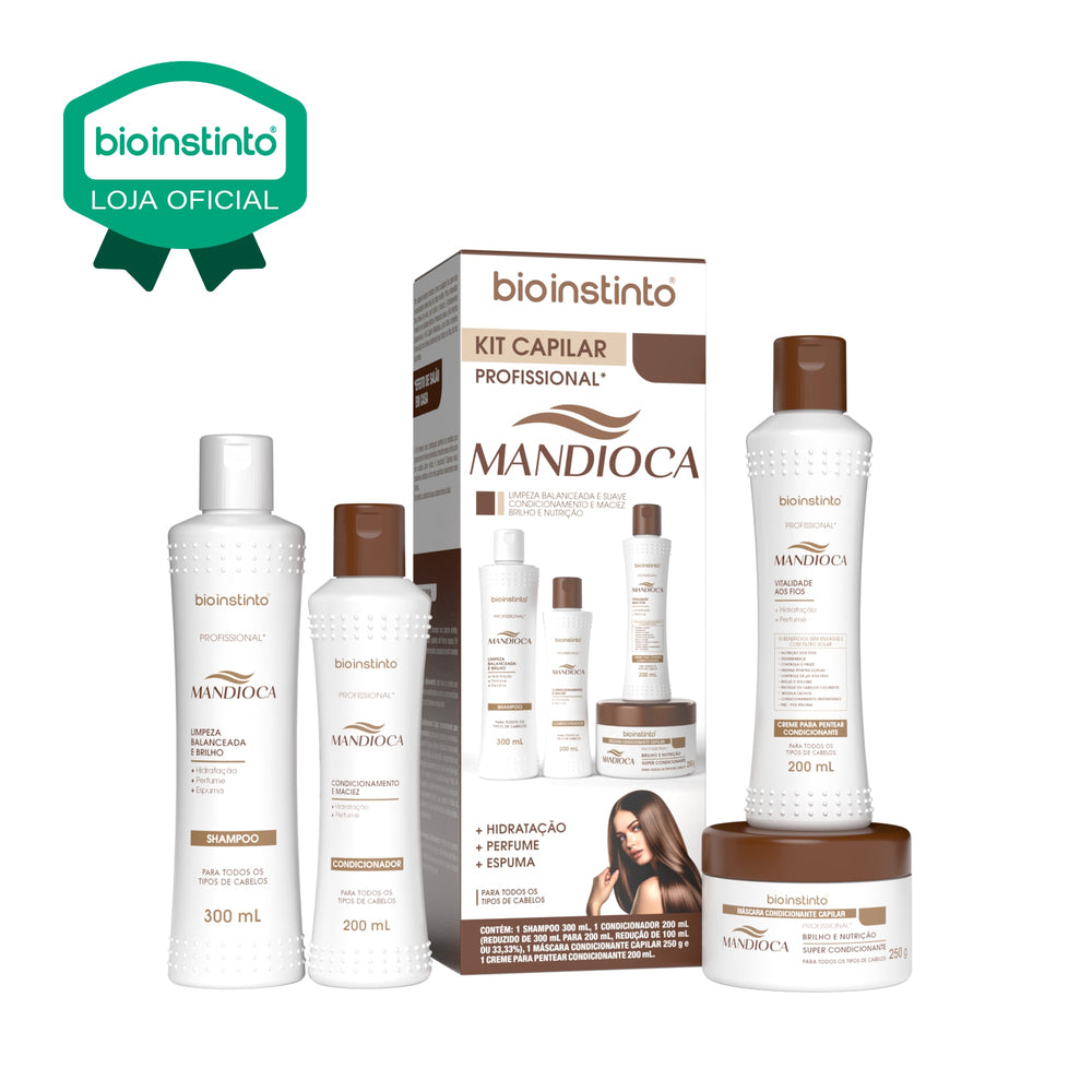 KIT CAPILAR MANDIOCA 4 ITENS - BIO INSTINTO