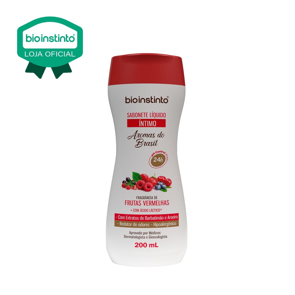 SABONETE LIQUIDO INTIMO AROMAS DO BRASIL FRUTAS VERMELHAS 200ML - BIO INSTINTO