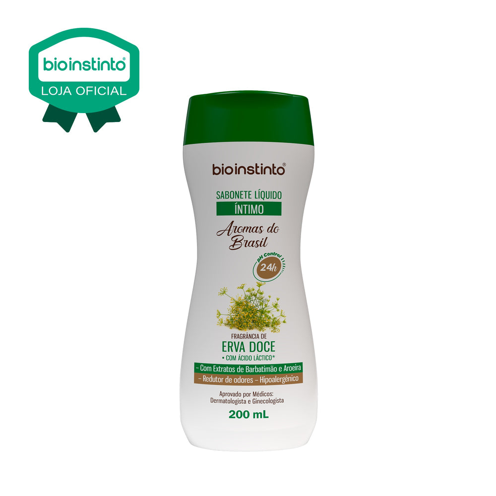 SABONETE LIQUIDO INTIMO AROMAS DO BRASIL ERVA DOCE 200ML - BIO INSTINTO