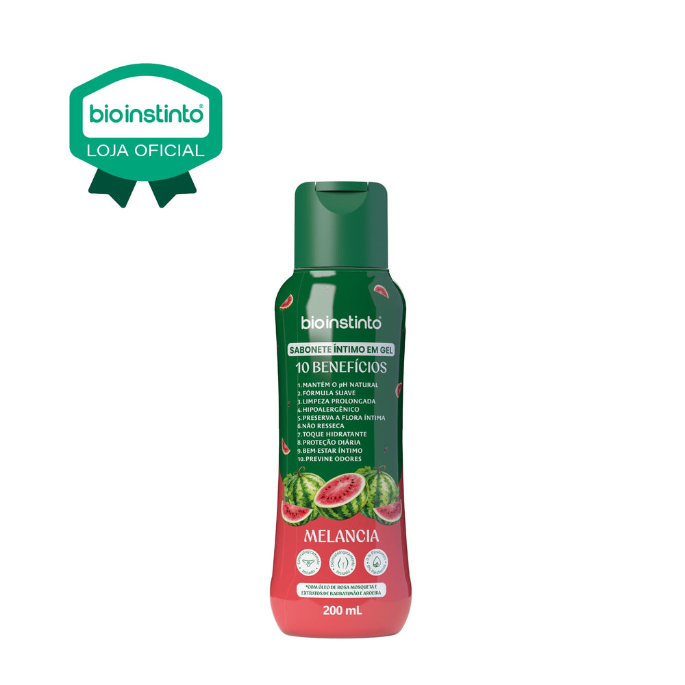 SABONETE INTIMO EM GEL 10 BENEFICIOS MELANCIA 200ML - BIO INSTINTO