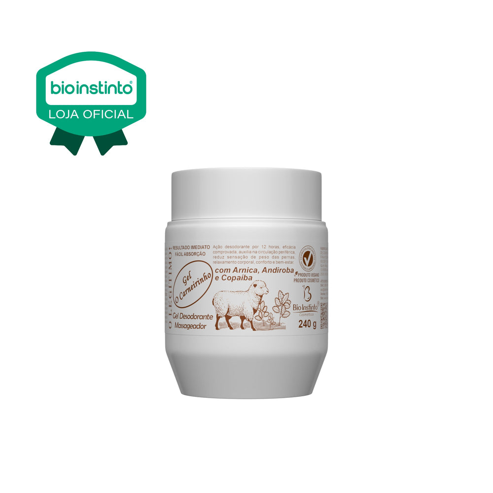 GEL DESODORANTE MASSAGEADOR O CARNEIRINHO COM ARNICA, ANDIROBA E COPAIBA 240G - BIO INSTINTO