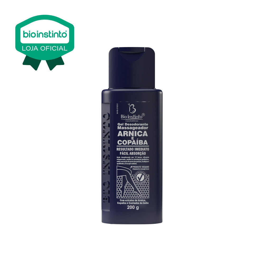 GEL DESODORANTE MASSAGEADOR ARNICA E COPAIBA 200G - BIO INSTINTO
