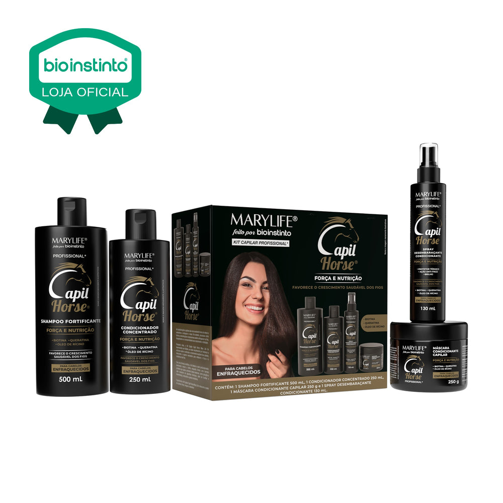 KIT CAPILAR FORTIFICANTE CAPIL HORSE 4 ITENS - MARY LIFE