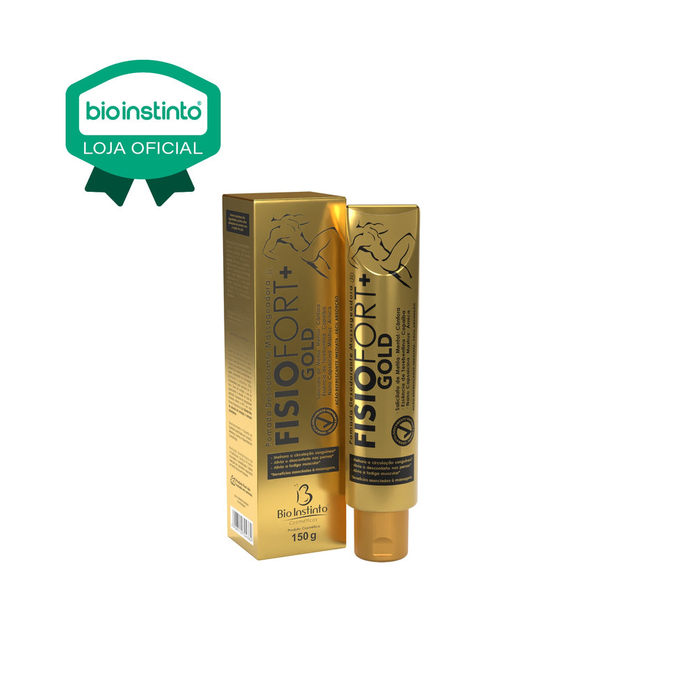 POMADA DESODORANTE MASSAGEADORA FISIOFORT + GOLD 150G - BIO INSTINTO