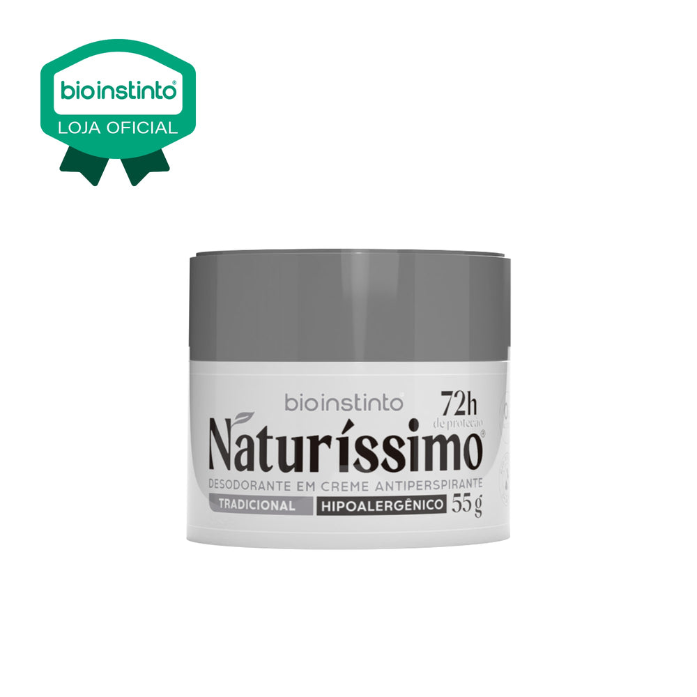 DESODORANTE CREME ANTIPERSPIRANTE NATURISSIMO TRADICIONAL 72 HORAS 55G - BIO INSTINTO