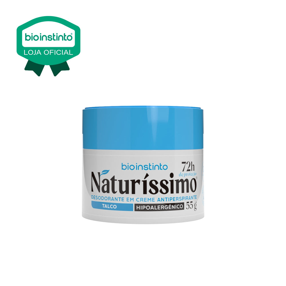 DESODORANTE CREME ANTIPERSPIRANTE NATURISSIMO TALCO 72 HORAS 55G - BIO INSTINTO