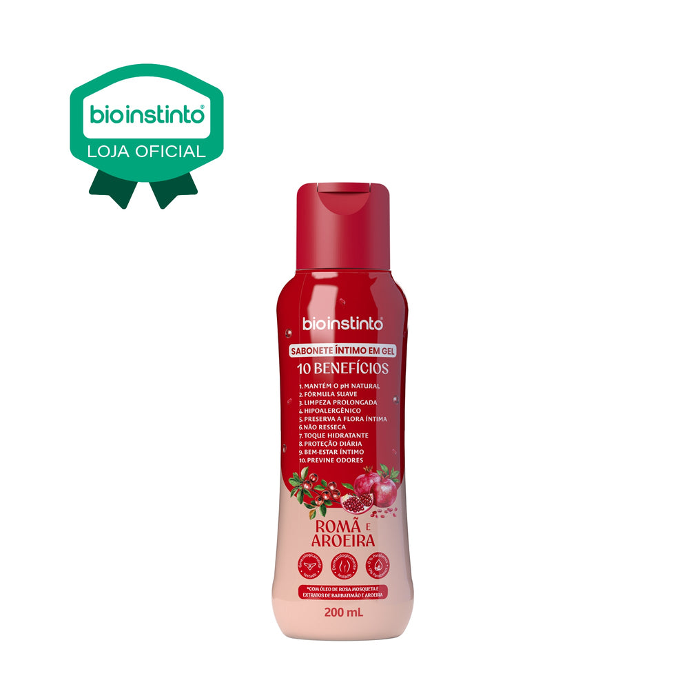 SABONETE INTIMO EM GEL 10 BENEFICIOS ROMA E AROEIRA 200ML - BIO INSTINTO