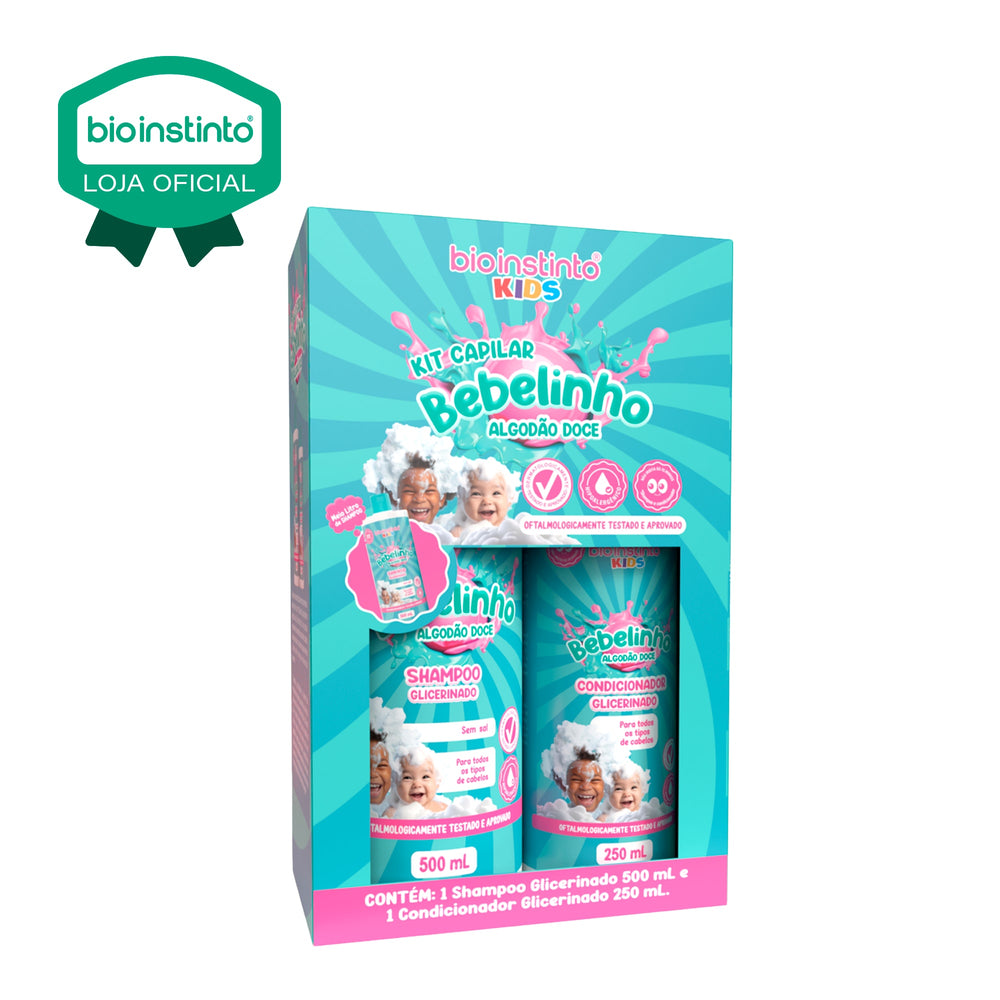 KIT CAPILAR BEBELINHO ALGODAO DOCE 2 ITENS - BIO INSTINTO KIDS
