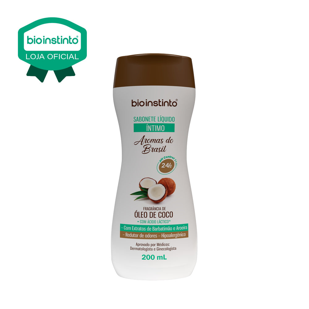 SABONETE LIQUIDO INTIMO AROMAS DO BRASIL OLEO DE COCO 200ML - BIO INSTINTO