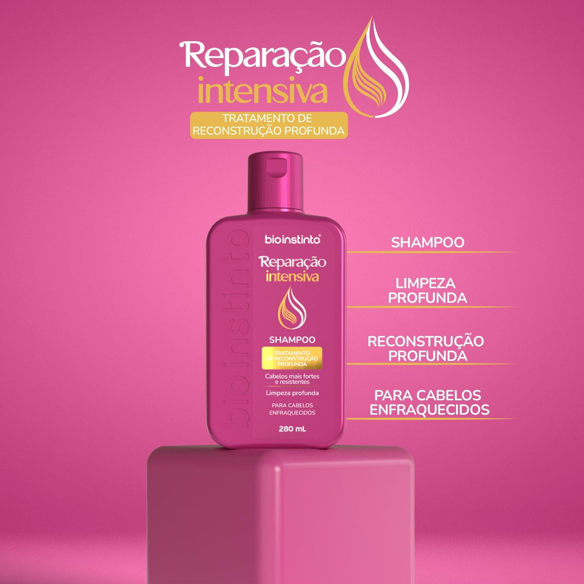 Shampoo Reparação Intensiva 280ml Bio Instinto - foto 2