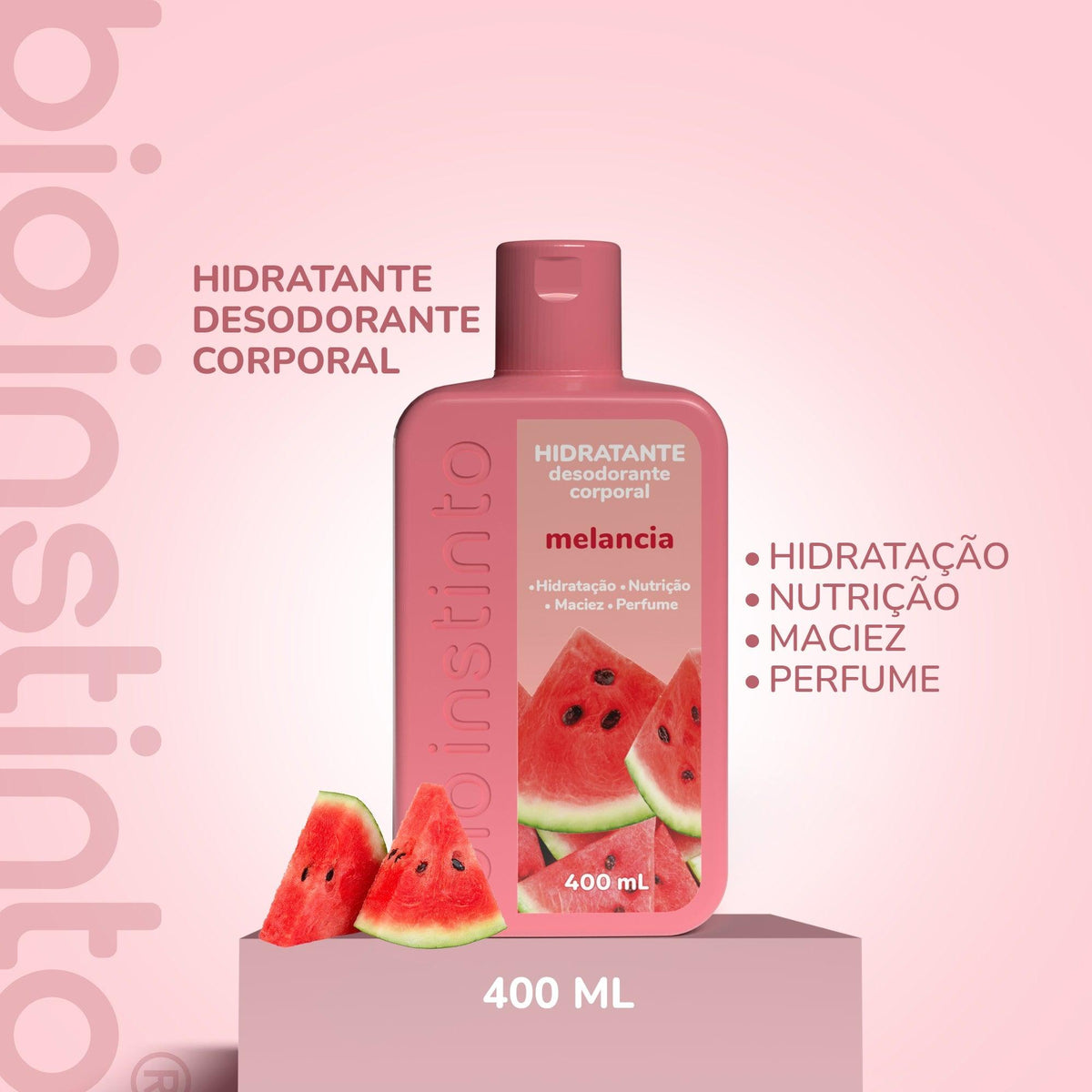 HIDRATANTE DESODORANTE CORPORAL MELANCIA 400ML - BIO INSTINTO