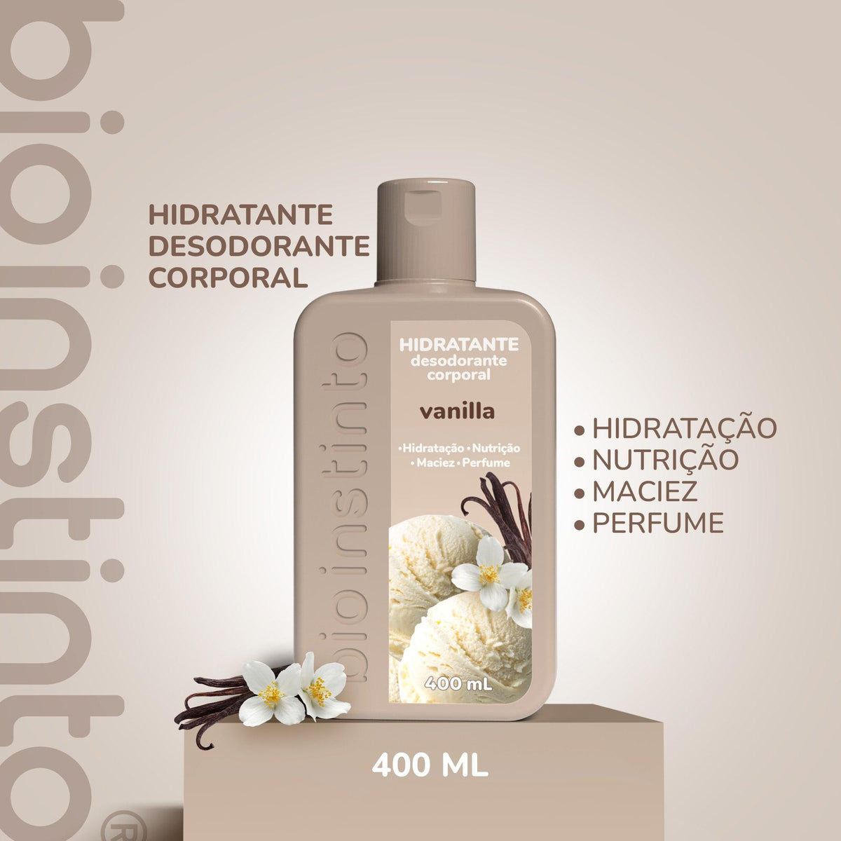 HIDRATANTE DESODORANTE CORPORAL VANILLA 400ML - BIO INSTINTO