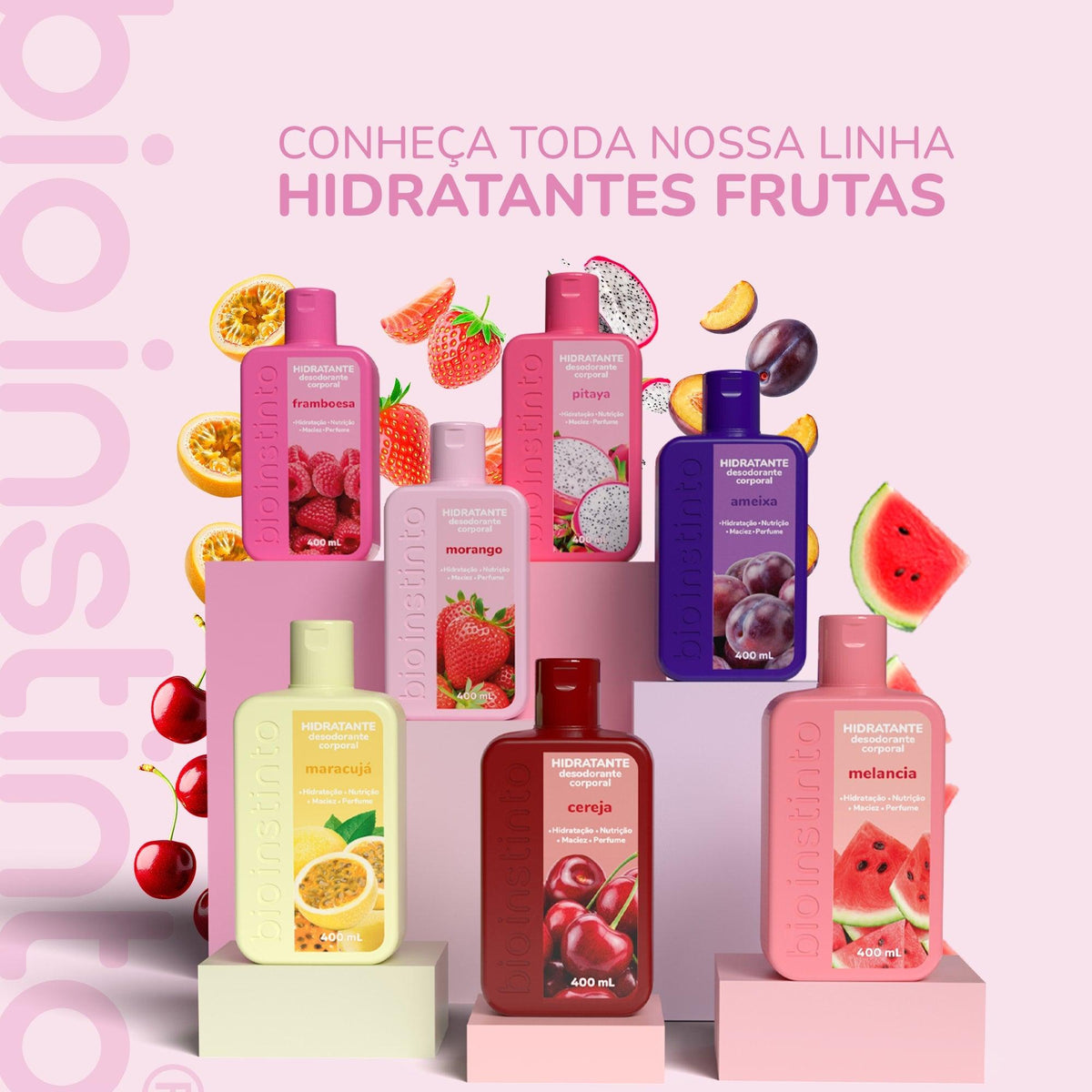 HIDRATANTE DESODORANTE CORPORAL MORANGO 400ML - BIO INSTINTO