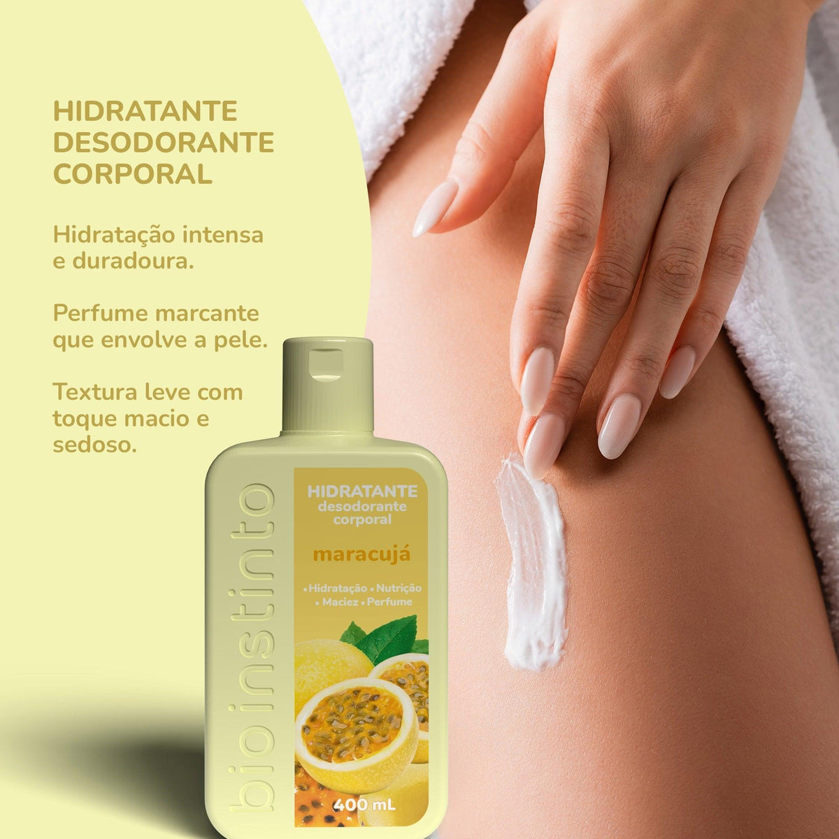 HIDRATANTE DESODORANTE CORPORAL MARACUJA 400ML - BIO INSTINTO