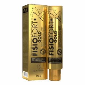 (01) Pomada Desodorante Massageadora Fisiofort + Gold 150 g